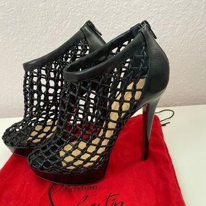 CHRISTIAN LOUBOUTIN BLACK CAGED HEELS